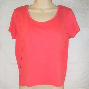 Fiorlini International Womens Shirt Top Blouse Size L Criss Cross Casual Pink